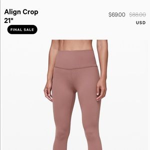 Lululemon Align Crop 21”